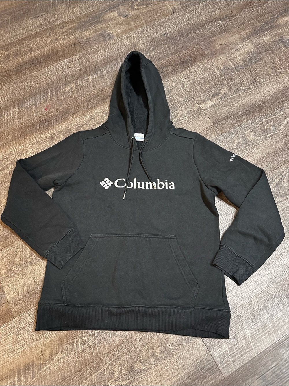 Columbia Black Crewneck Logo Hoodie